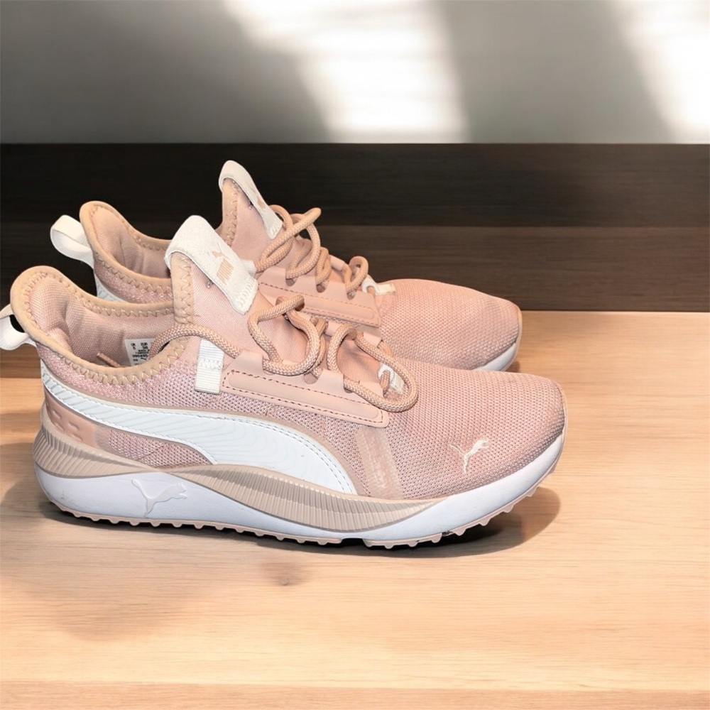 Puma Women's Blush and White Sneakers - Picture 2 of 7